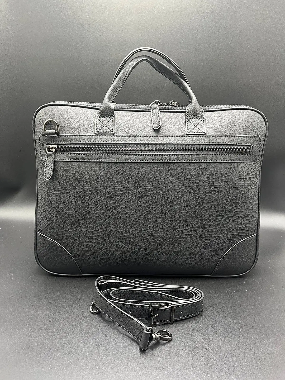 La Moda Unisex Hakiki Deri Evrak Çantası Laptop Bölmeli 16 '' inç 