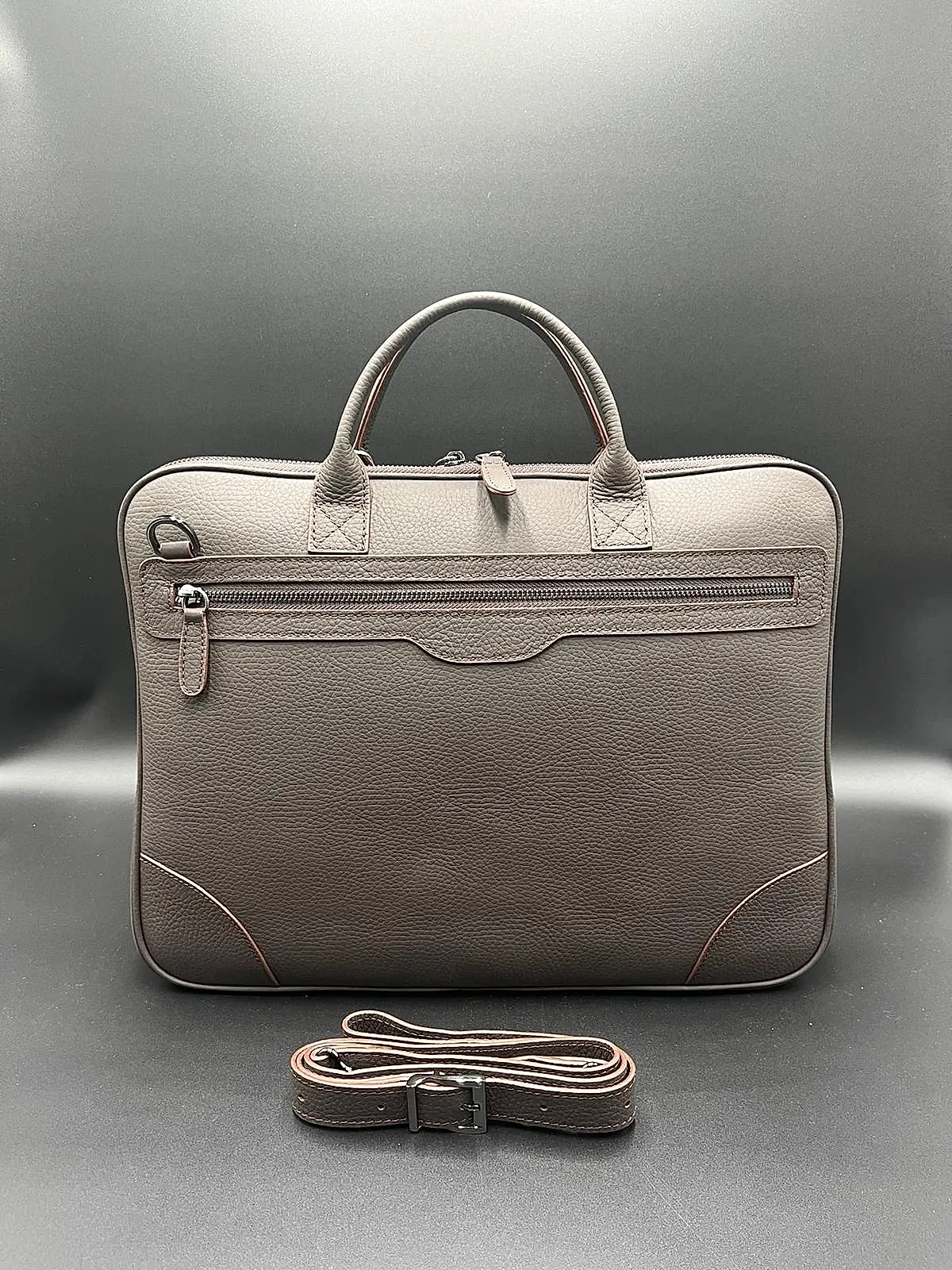 La Moda Unisex Hakiki Deri Evrak Çantası Laptop Bölmeli 16 '' inç 