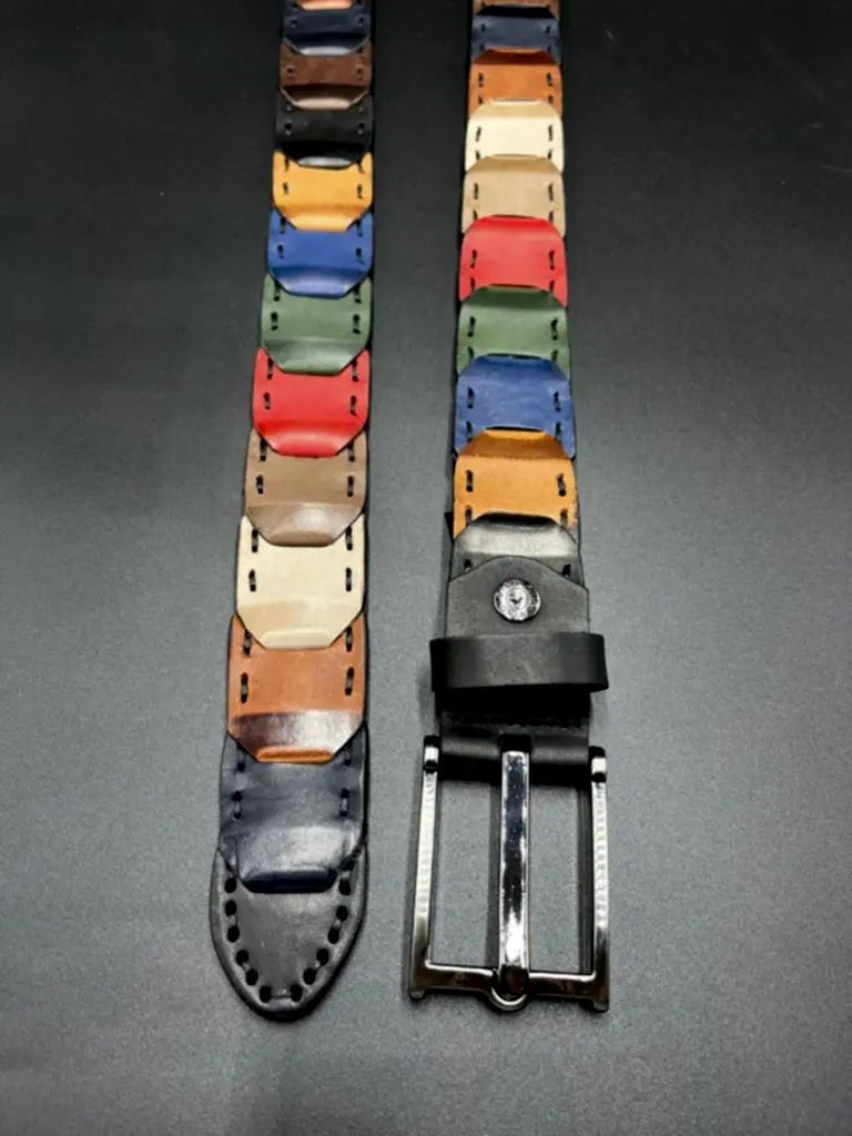 3.5 cm El Yapımı Örgülü Deri Spor Kemer Unisex Mix